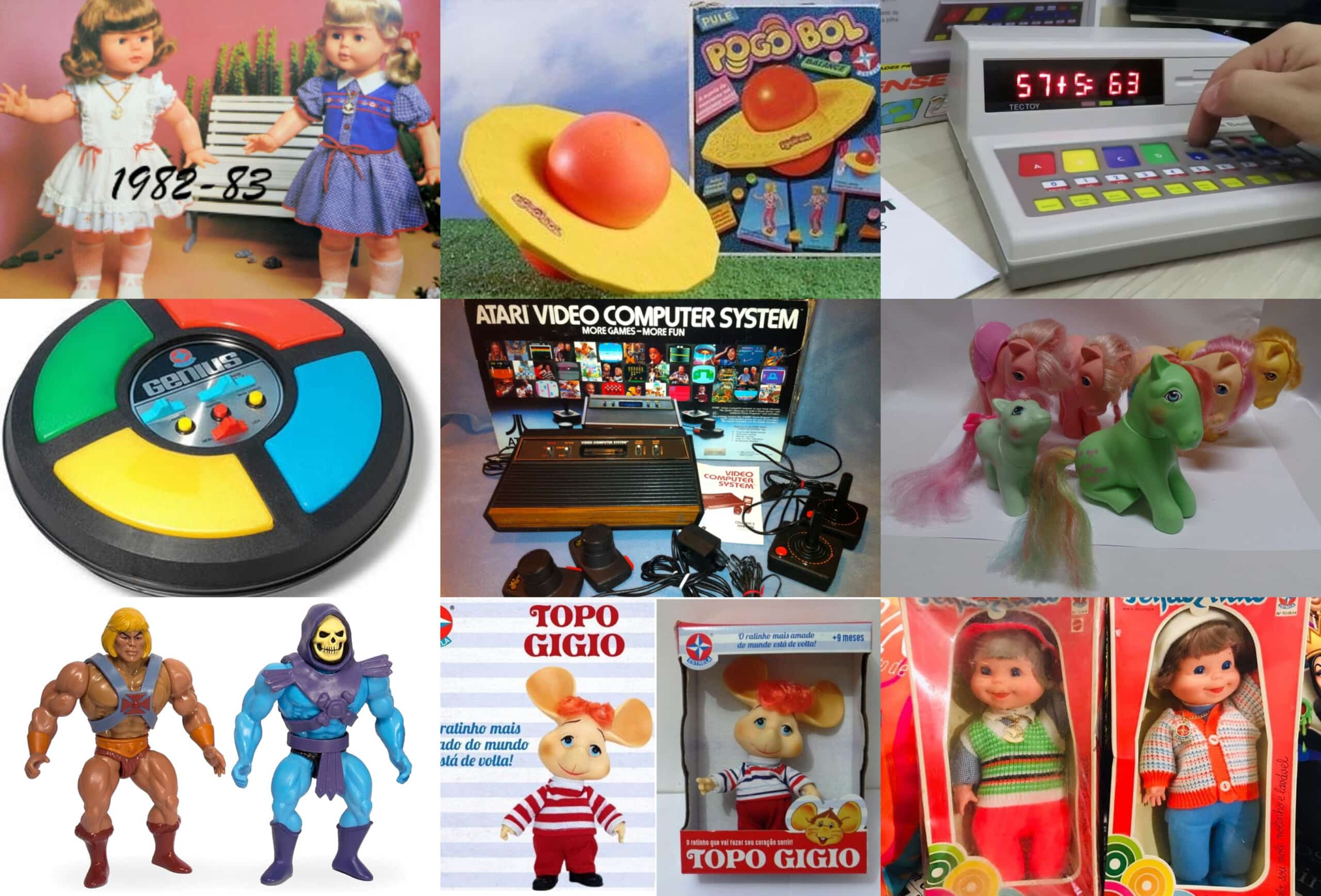 Brinquedos clássicos dos anos 80  Brinquedos clássicos, Grávida,  Brincadeiras de infancia